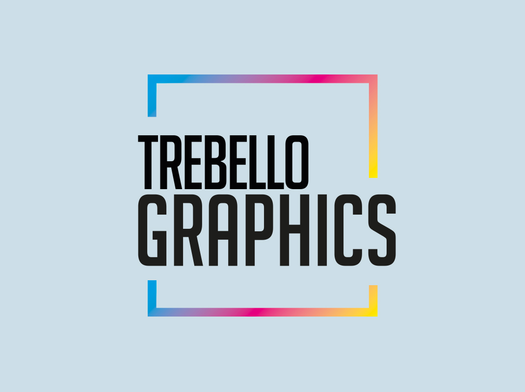 Realizzazione del logo e del sito web responsive per il progetto scolastico Trebello Graphics Studio Grafico.