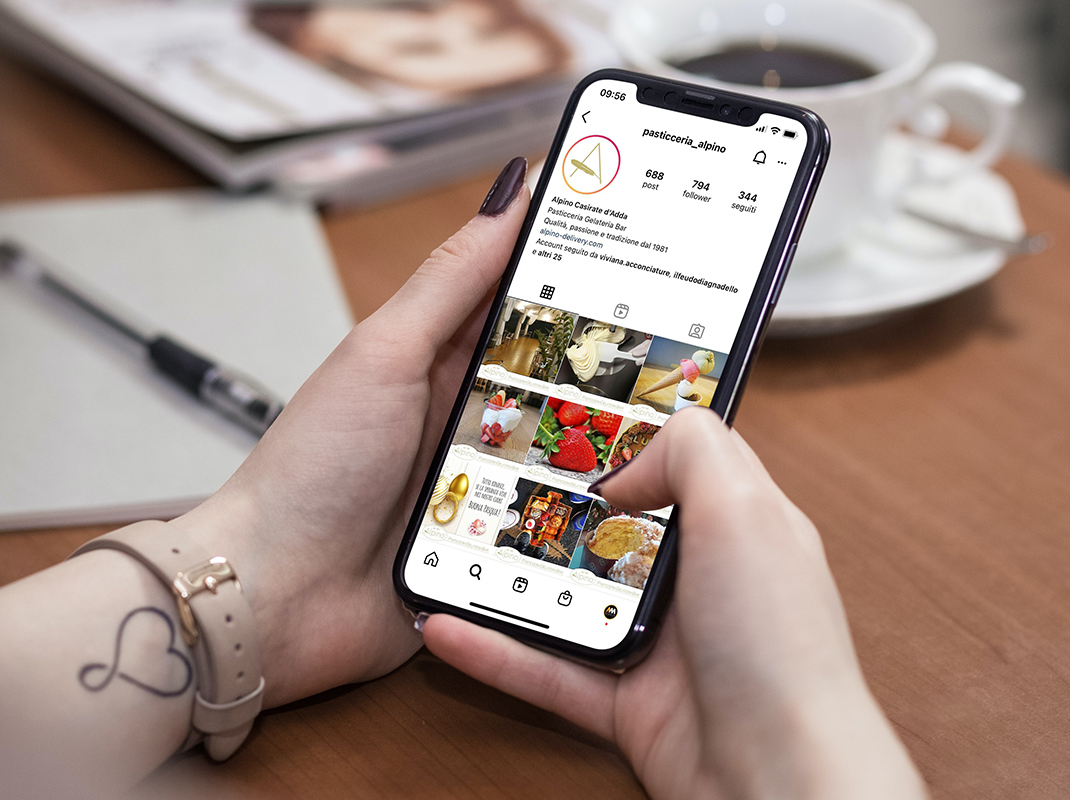 Gestione Instagram e Facebook Alpino gelateria.