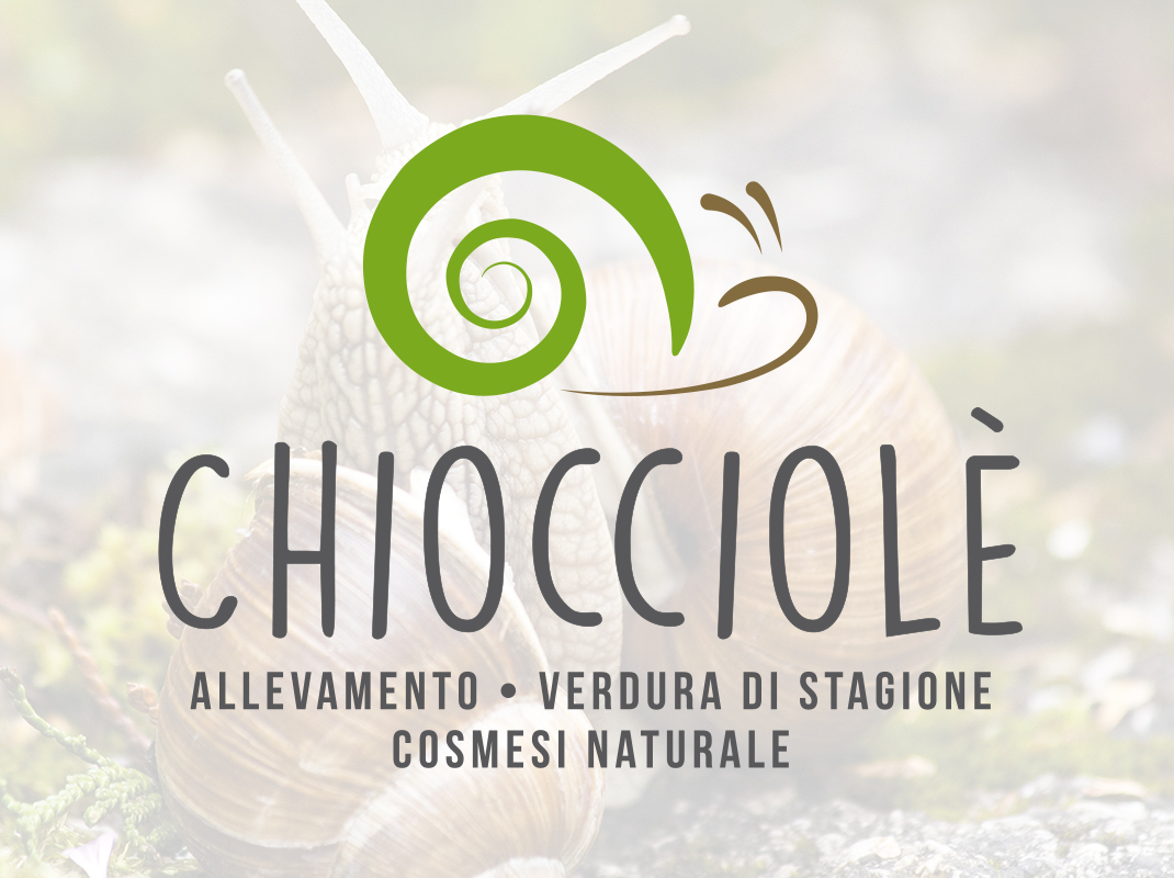 creazione logo Chiocciolè, azienda agricola, allevamento chiocciole e cosmesi naturale.