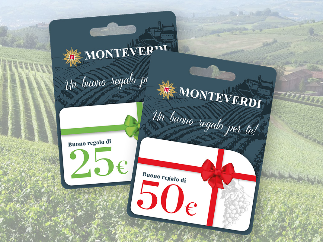 Creazione tessera in PVC e portatessera promozionale per Monteverdi Vini.