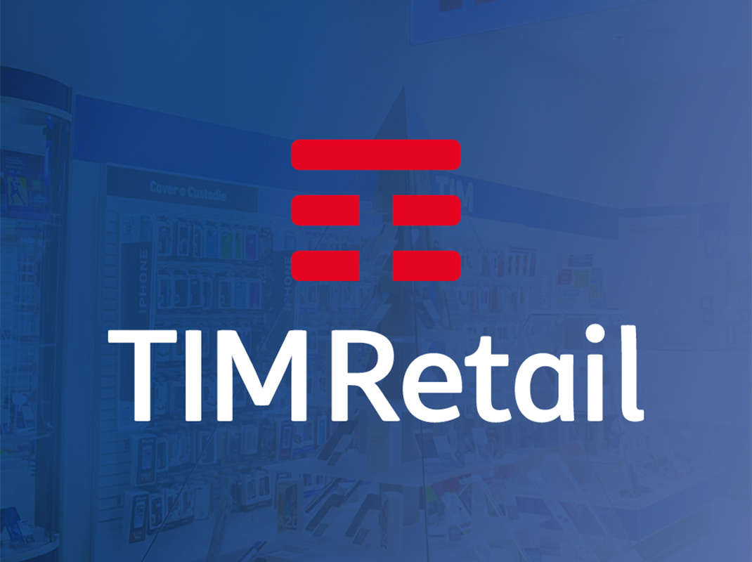 Insegna luminosa TIM Retail.