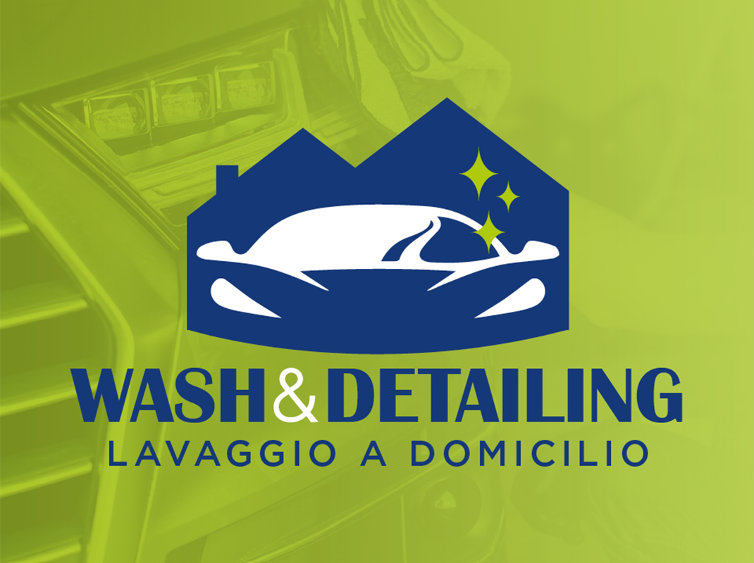 Logo e immagine coordinata per Wash & Detailing, lavaggio a domicilio e datailer.
